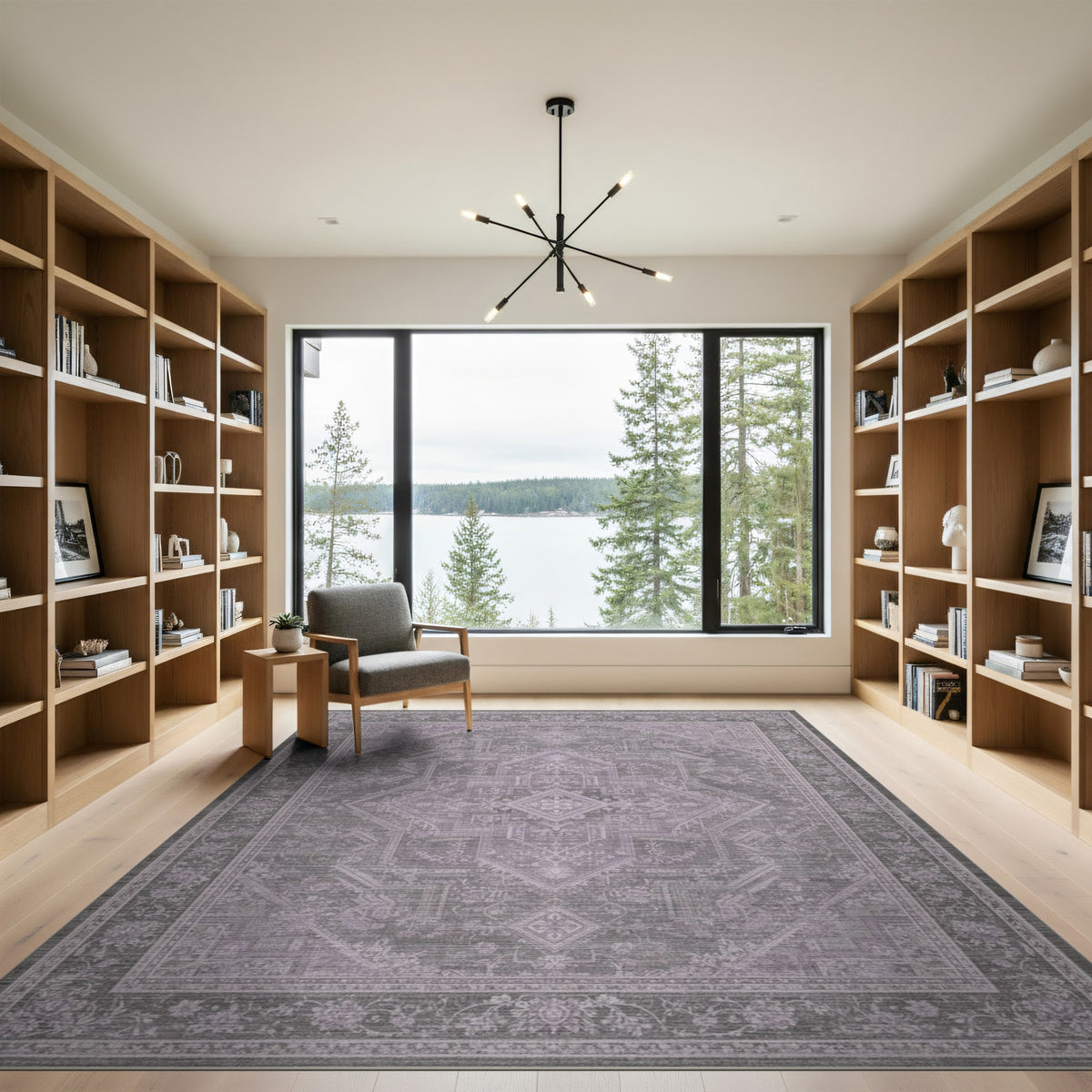 Purple Grey Persian Area Rug