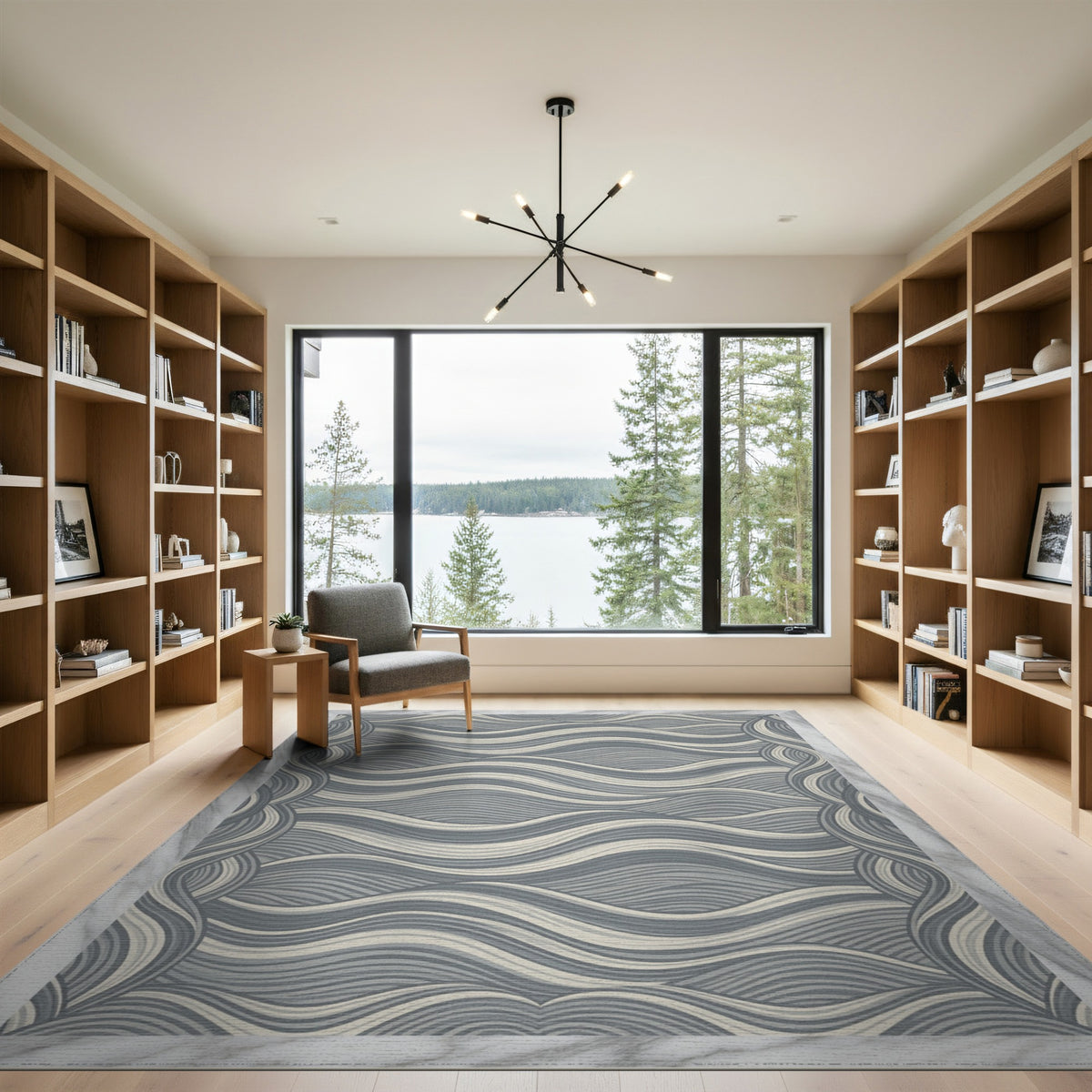 Wavy Abstract Area Grey Wavy Abstract Area Rug