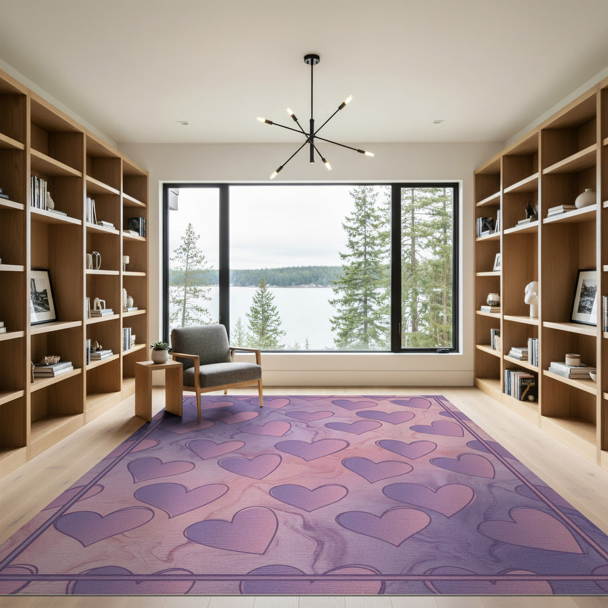 Purple Heart Marble Area Rug