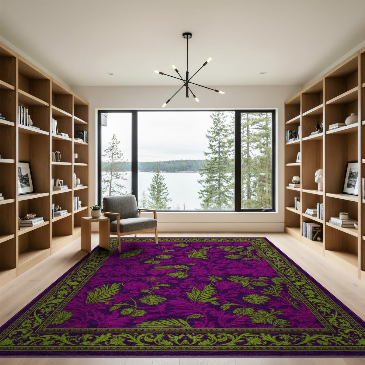 Purple Floral Vintage No. 65 Area Rug
