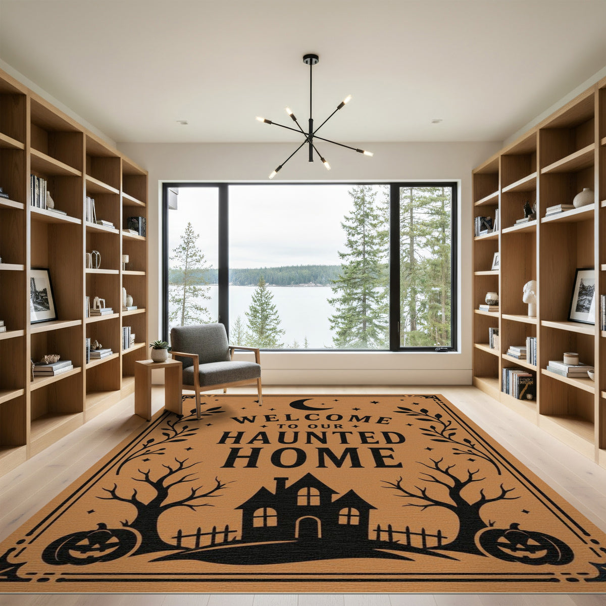 Haunted Home Halloween Area Rug