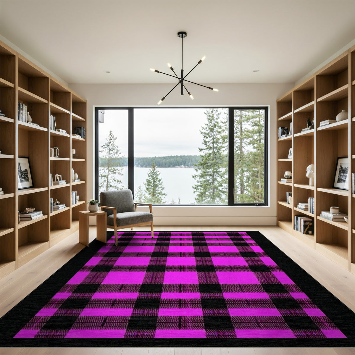 Pink Buffalo Check Area Rug