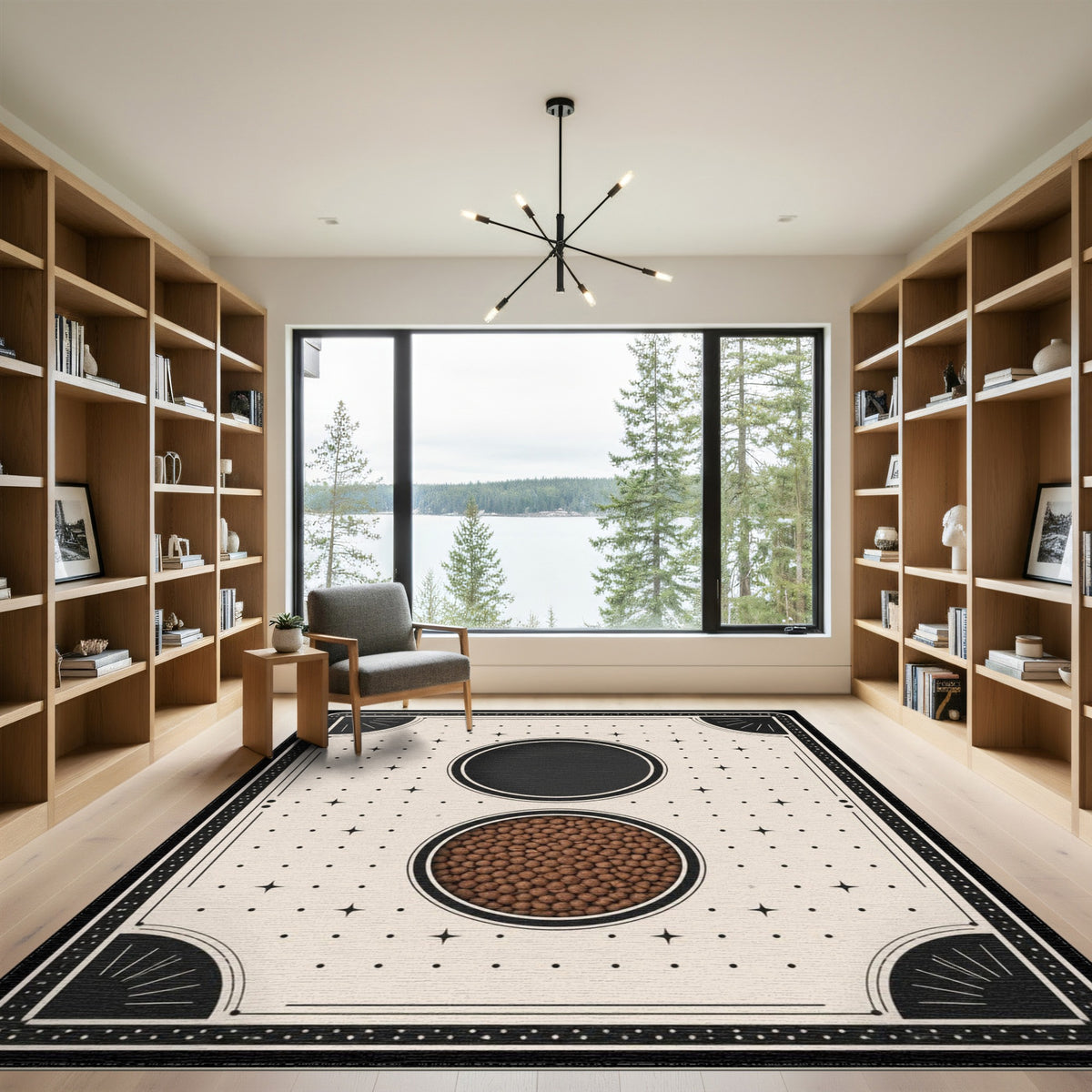 ODIKA Celestial Dot Brown Vintage Rug