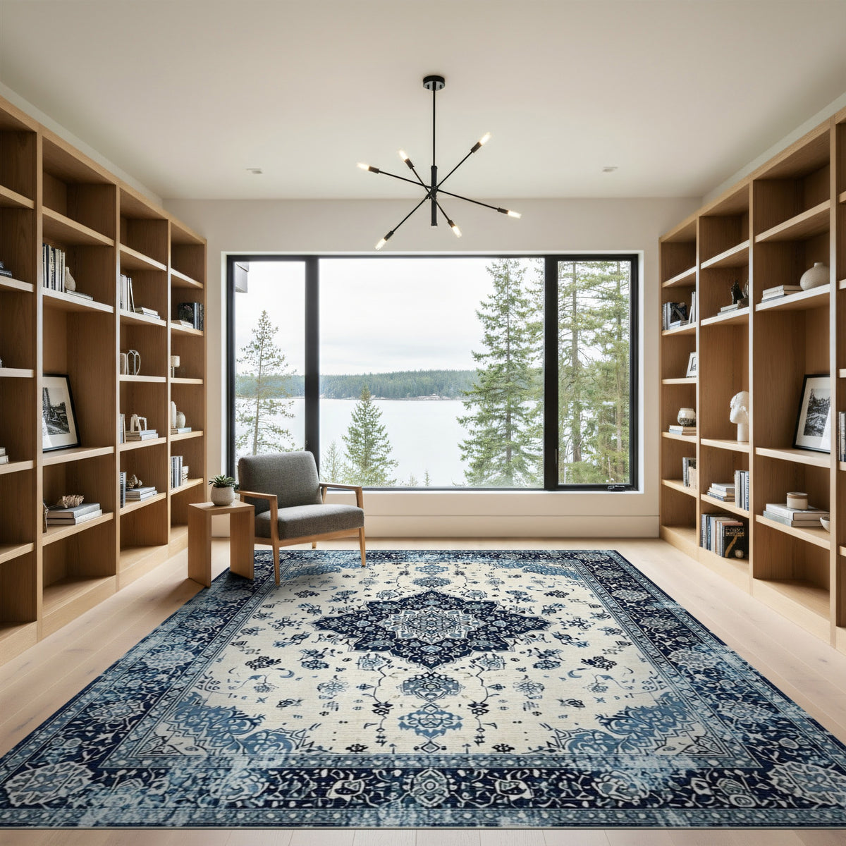 Blue Persian Traditional Area Rug