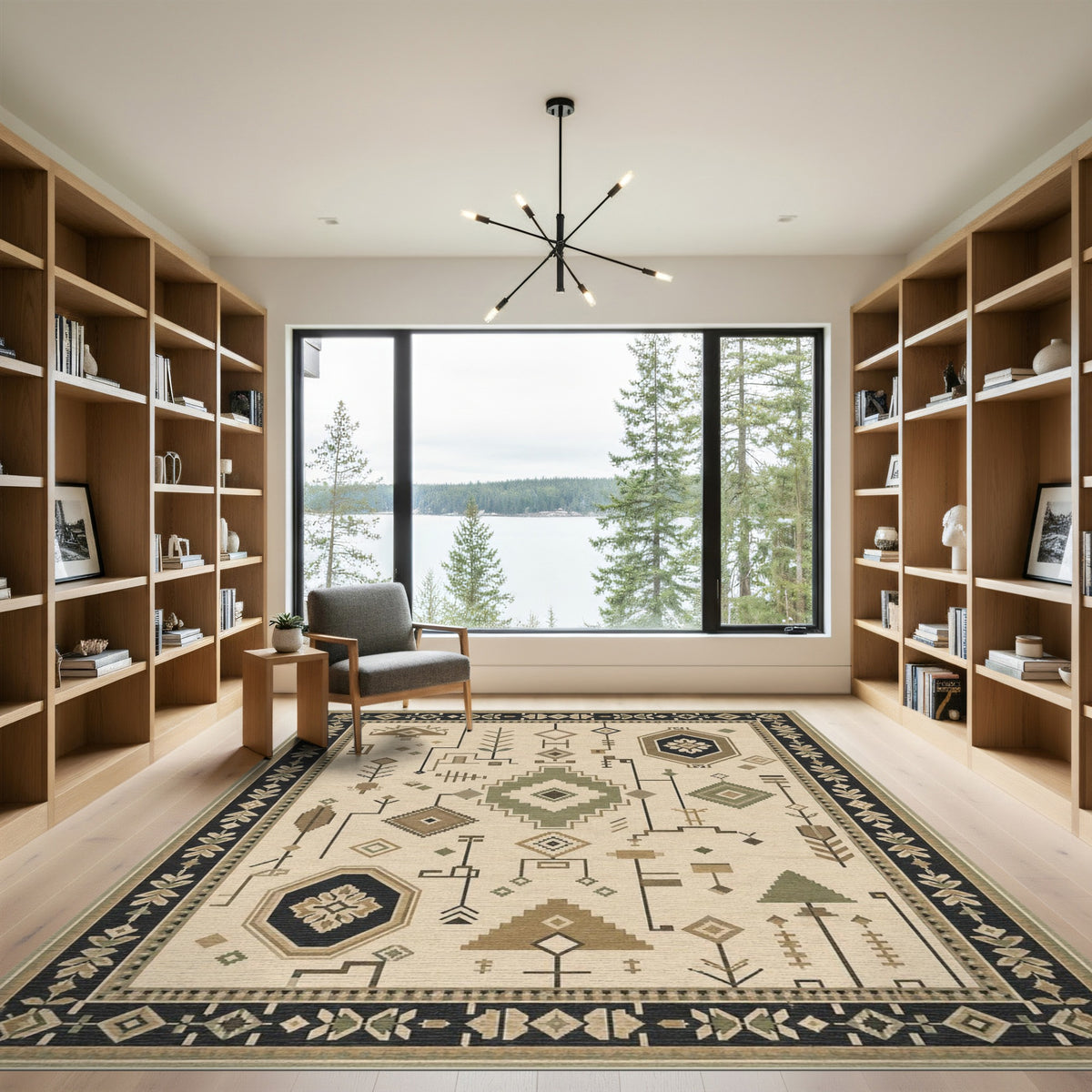 Heritage Tribal Beige Geometric Beige and Neutral Area Rug