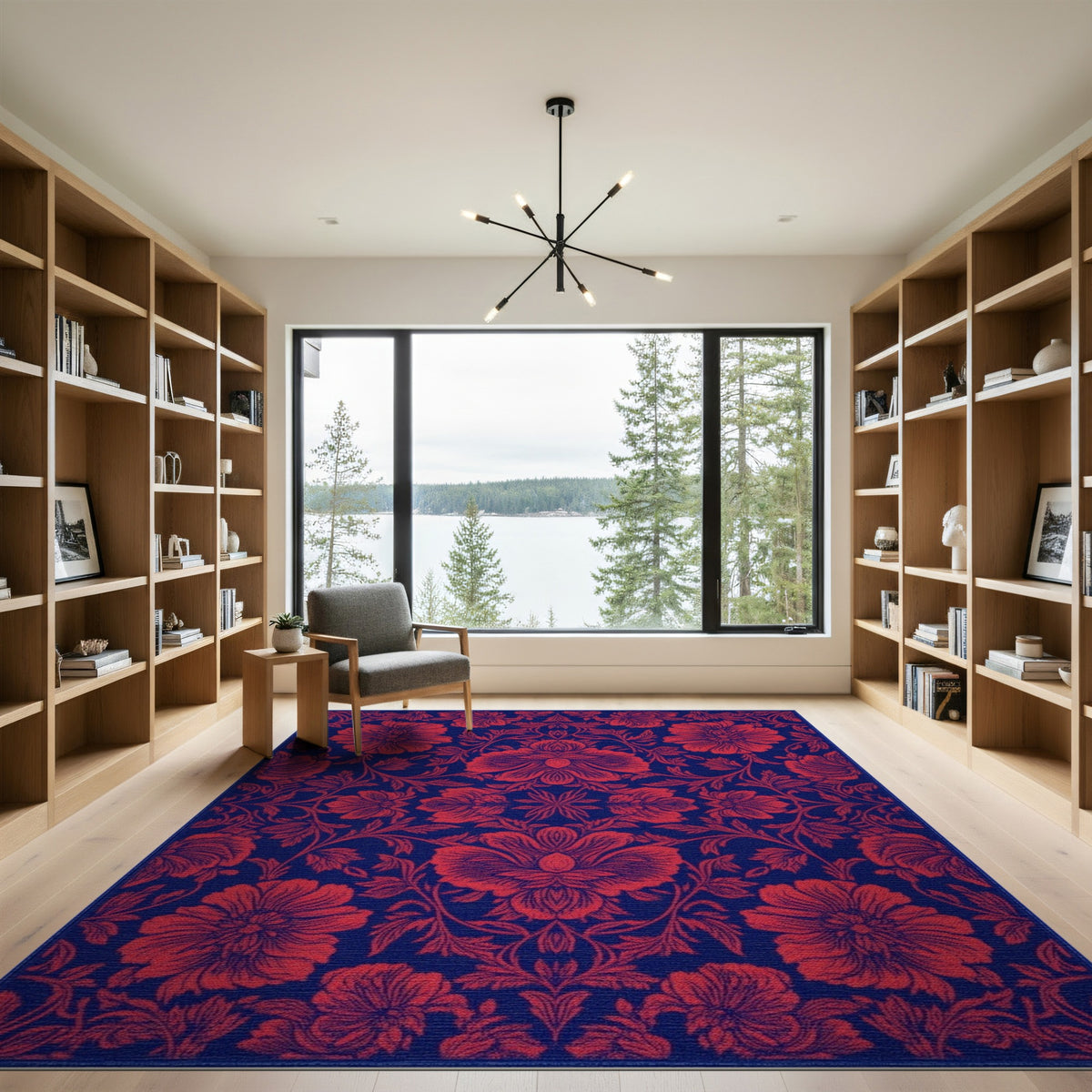 Red Floral Vintage No. 68 Area Rug