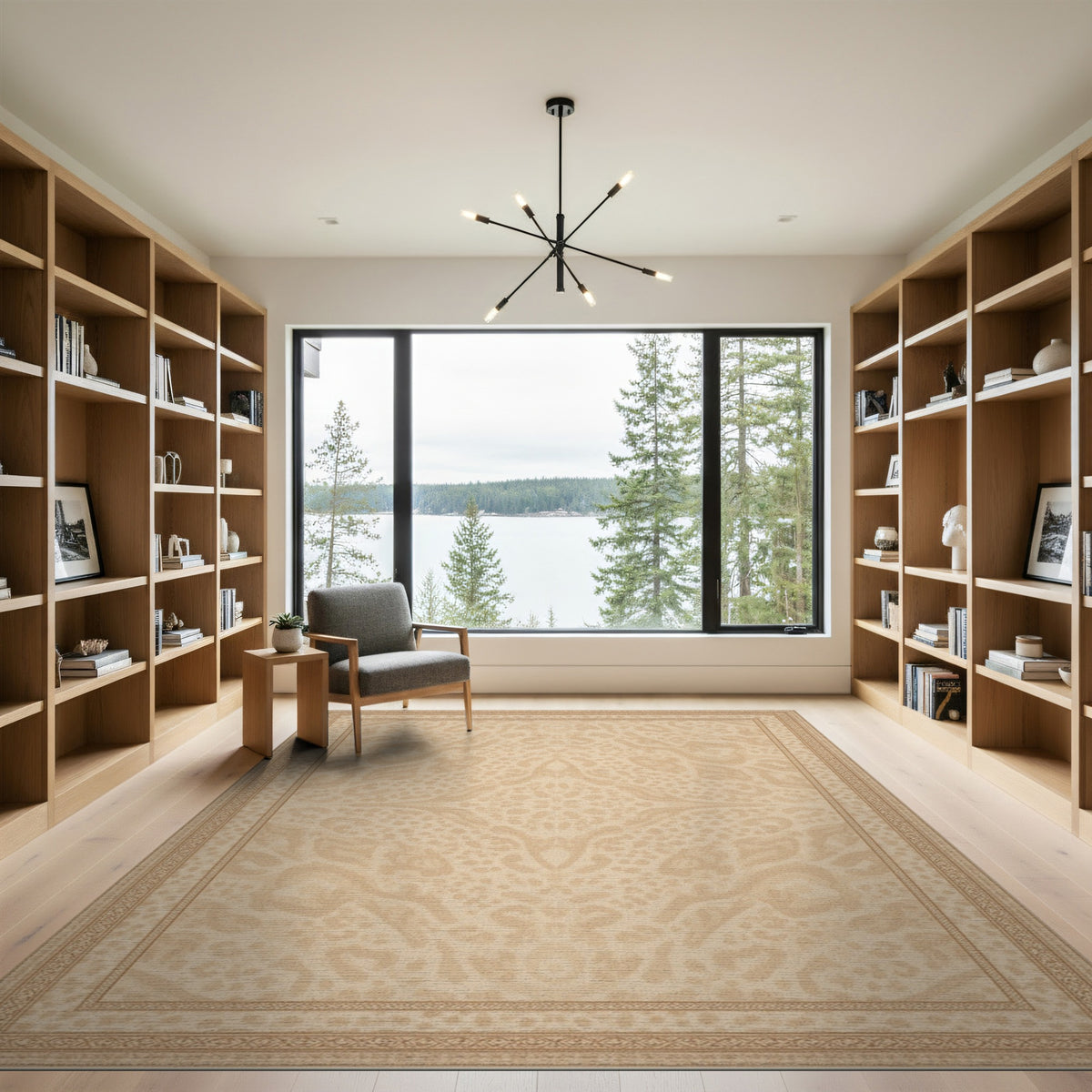Beige Traditional Persian Area Rug