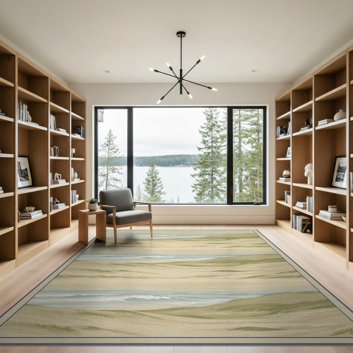 Coastal Dunes Beige Area Rug