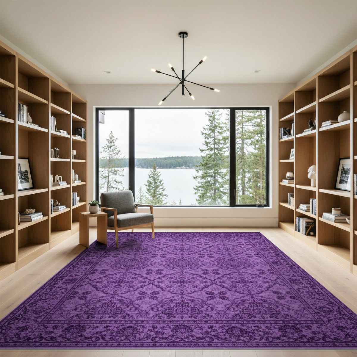 Purple Traditional Persian Area Rug