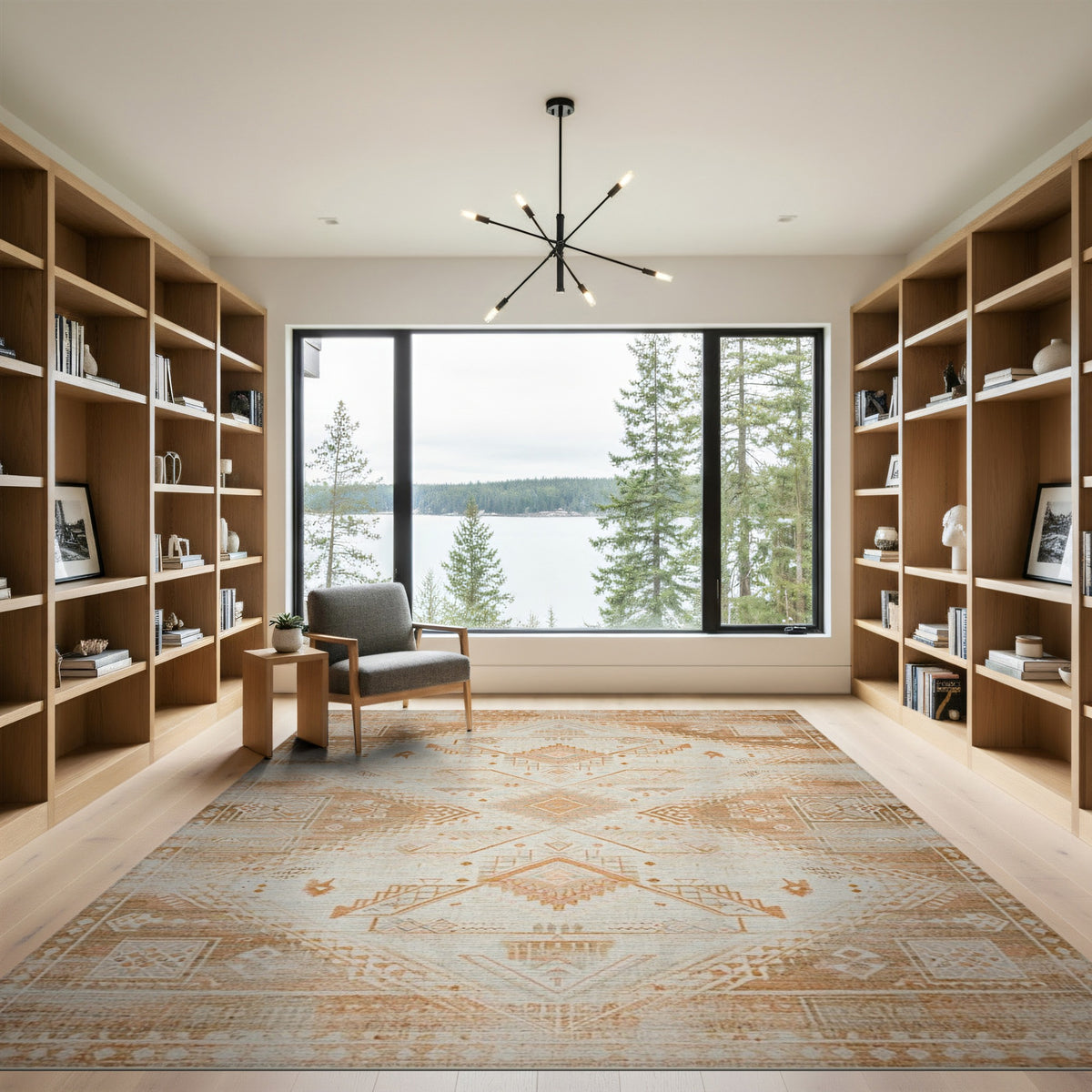 Brown Tan Heritage Tribal No. 10 Area Rug