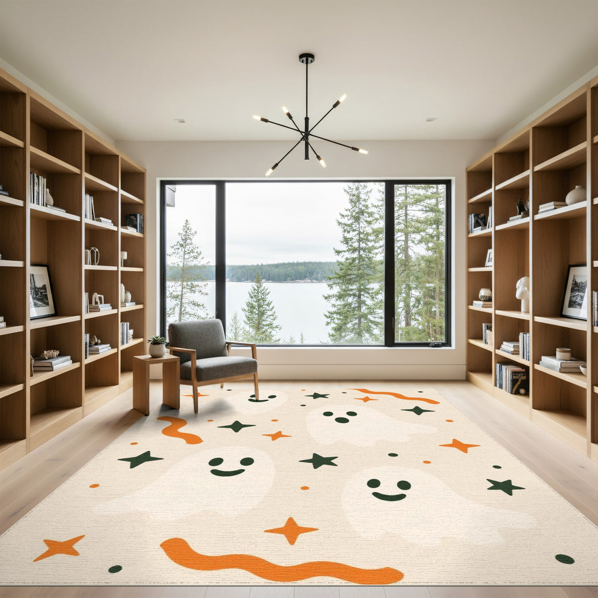 Cute Ghost Kids Washable Area Rug