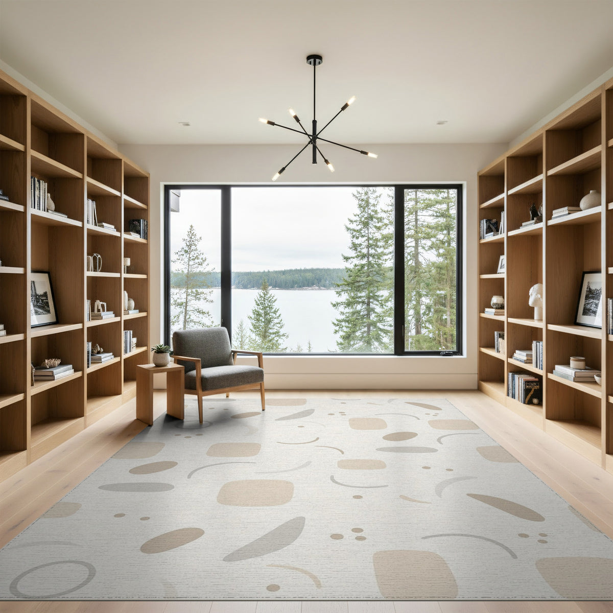 Abstract Area Beige Abstract Neutral Area Rug