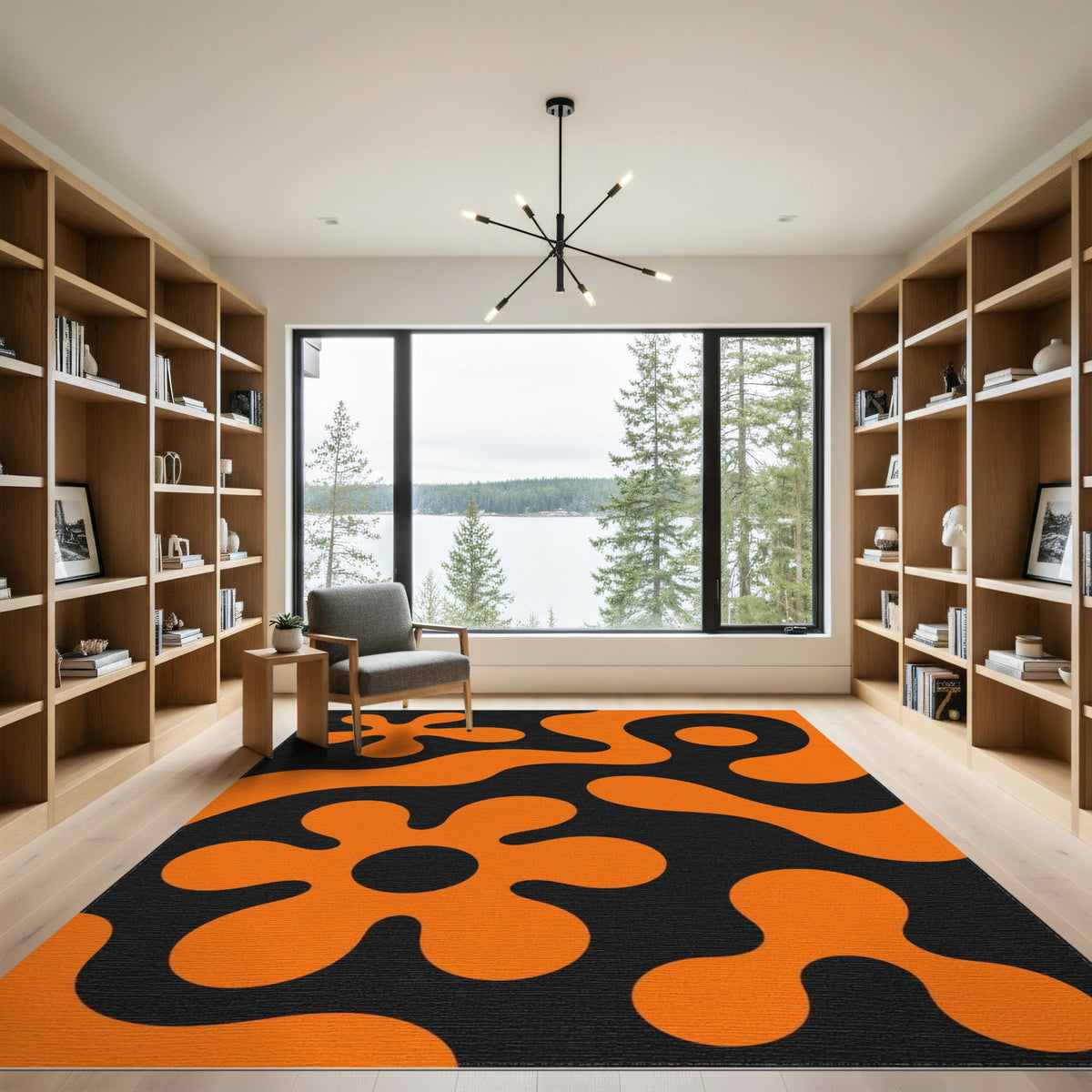 Orange Abstract Area Bold Orange Abstract Area Rug