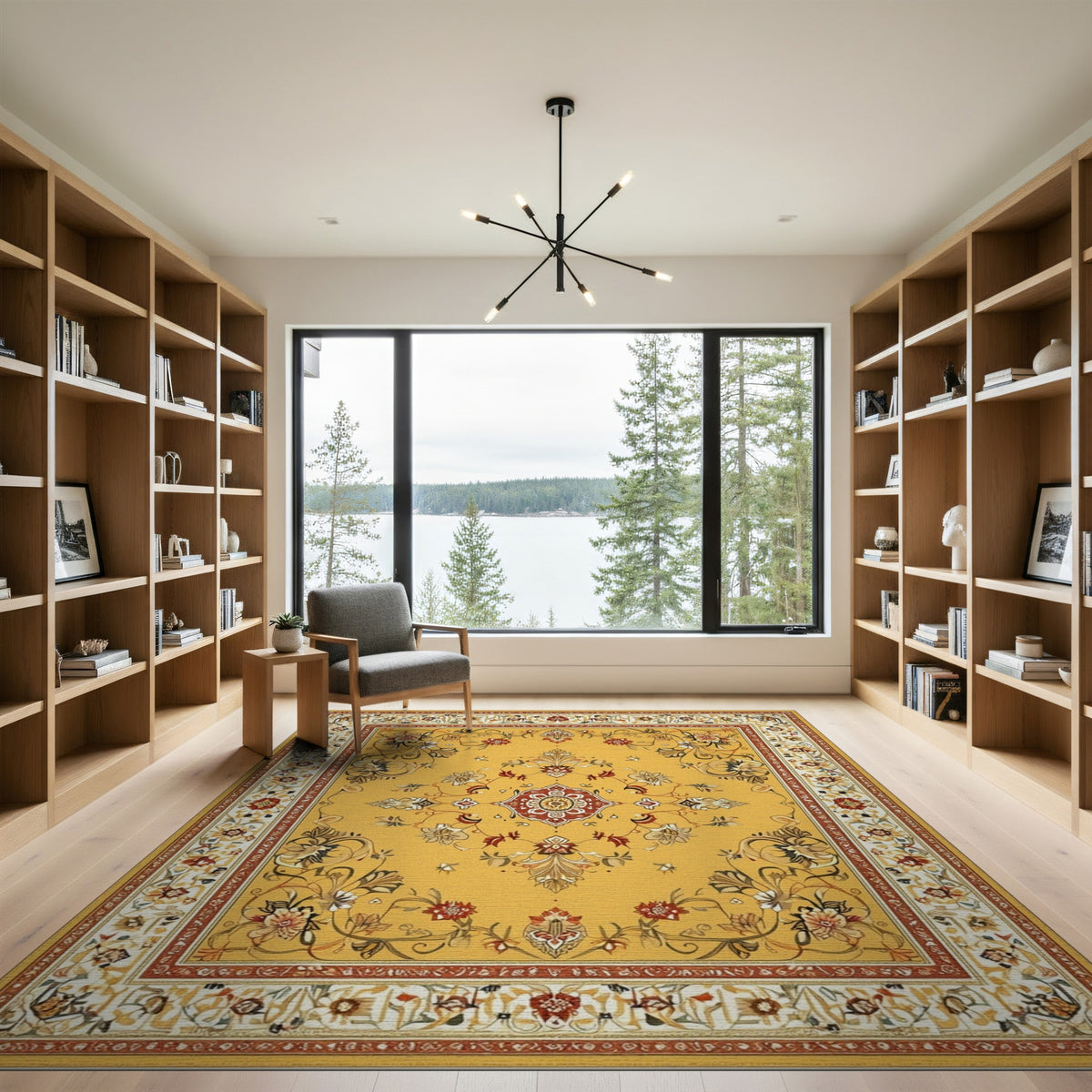Yellow Floral Vintage No. 28 Area Rug