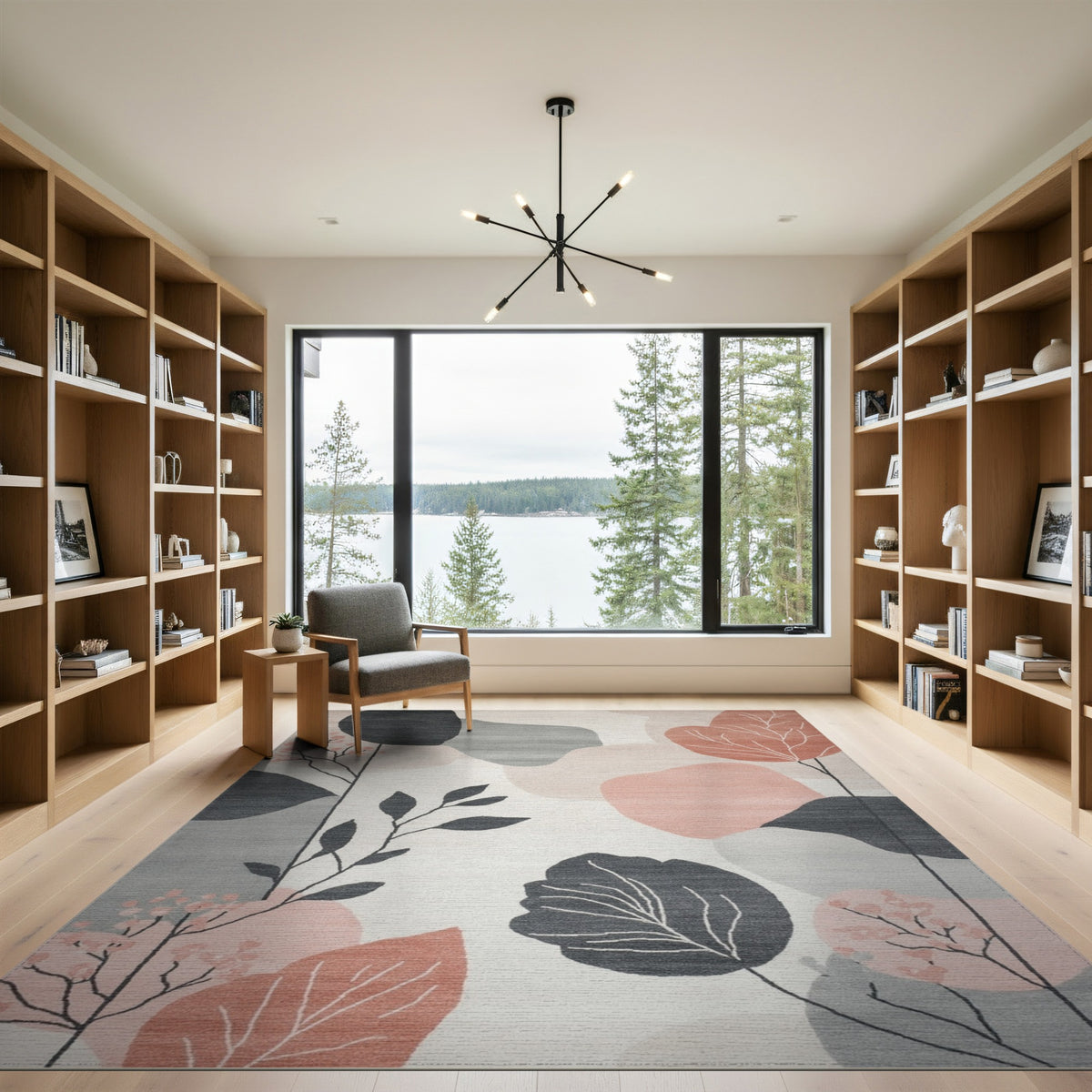 Abstract Leaf Area Rug