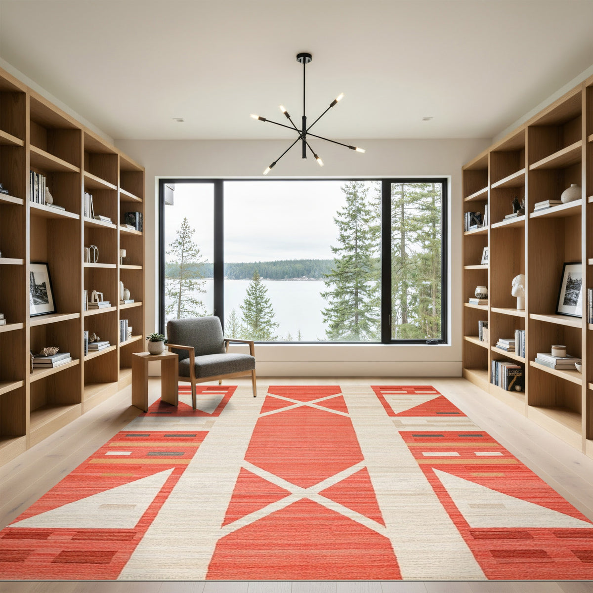 Red Geometric No. 2 Area Rug
