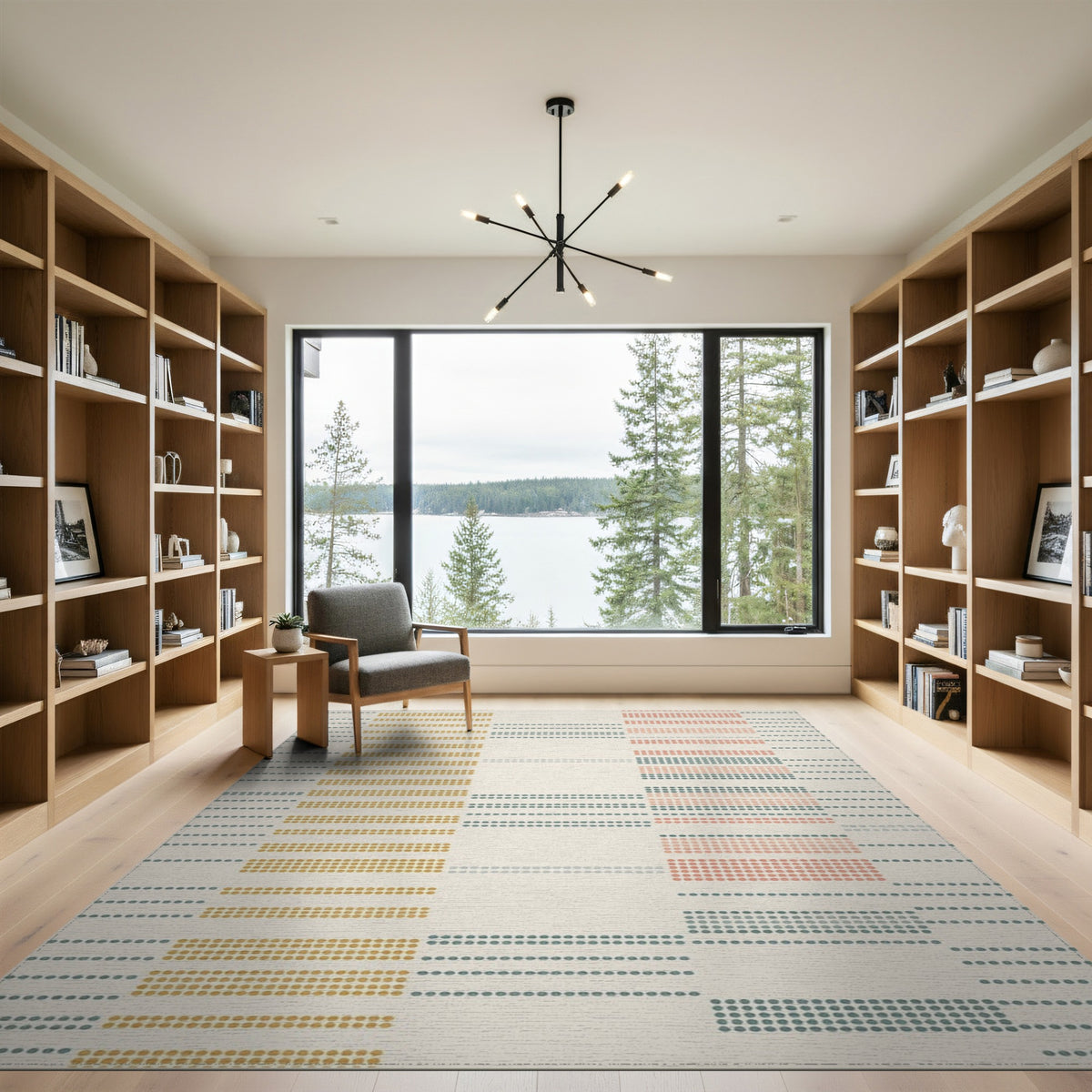 Multi-Color Geometric Dot Area Rug
