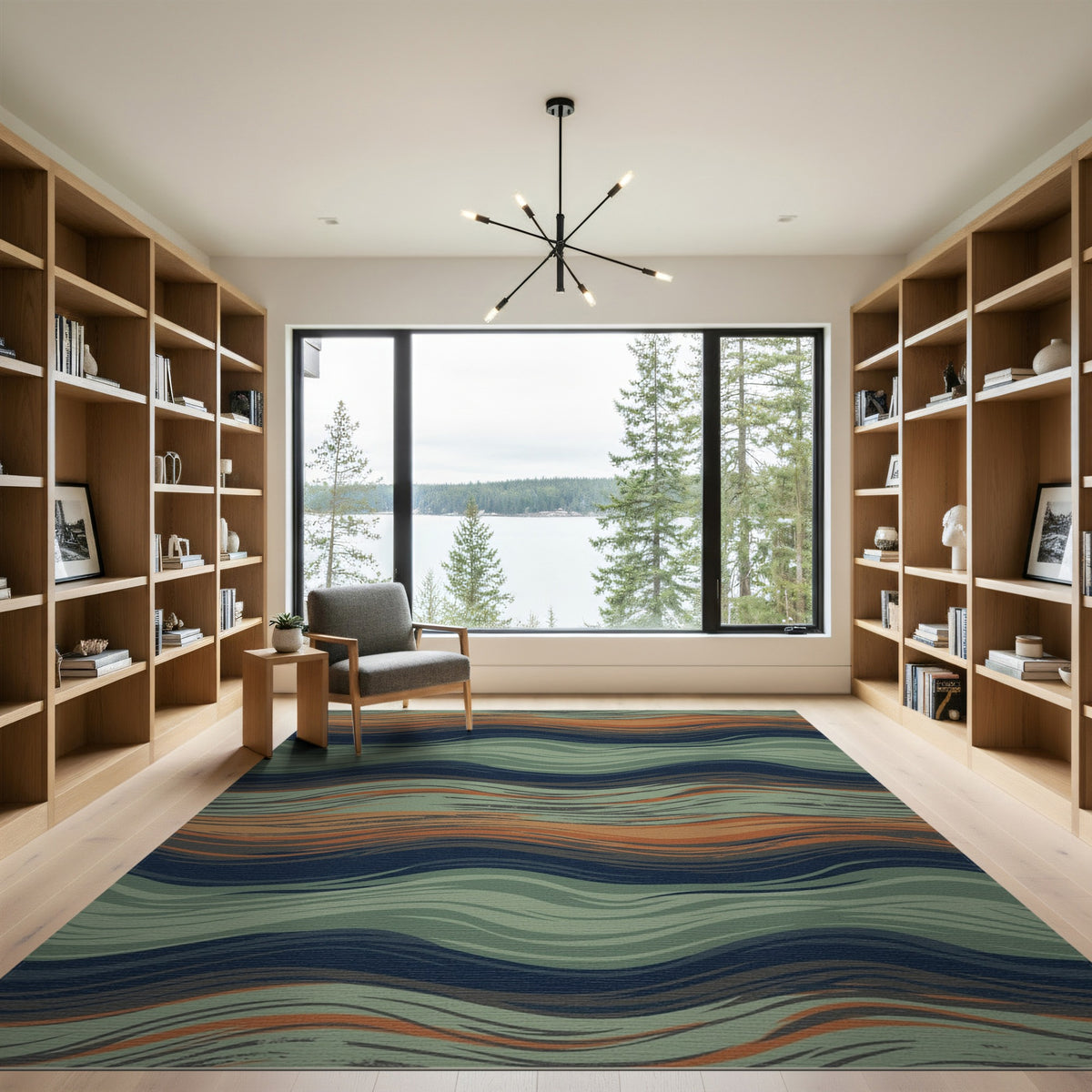 Abstract Area Fluid Wave Abstract Area Rug