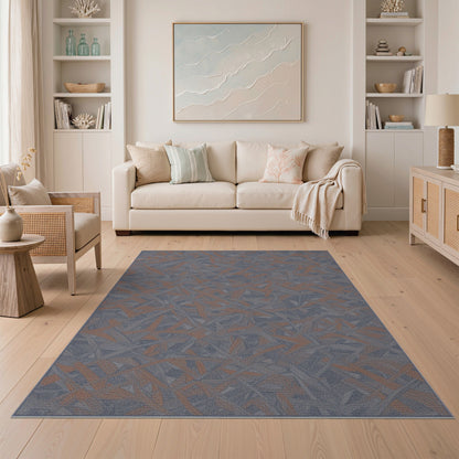 Grey Geometric Crisscross Area Rug