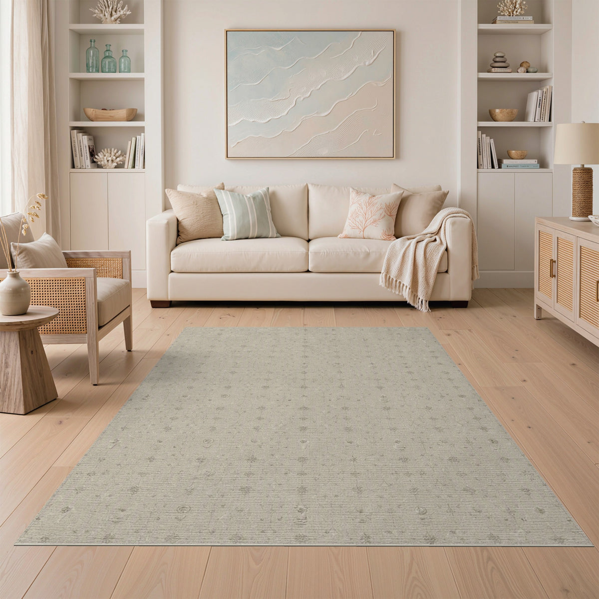 Vintage Floral Beige No. 11 Area Rug