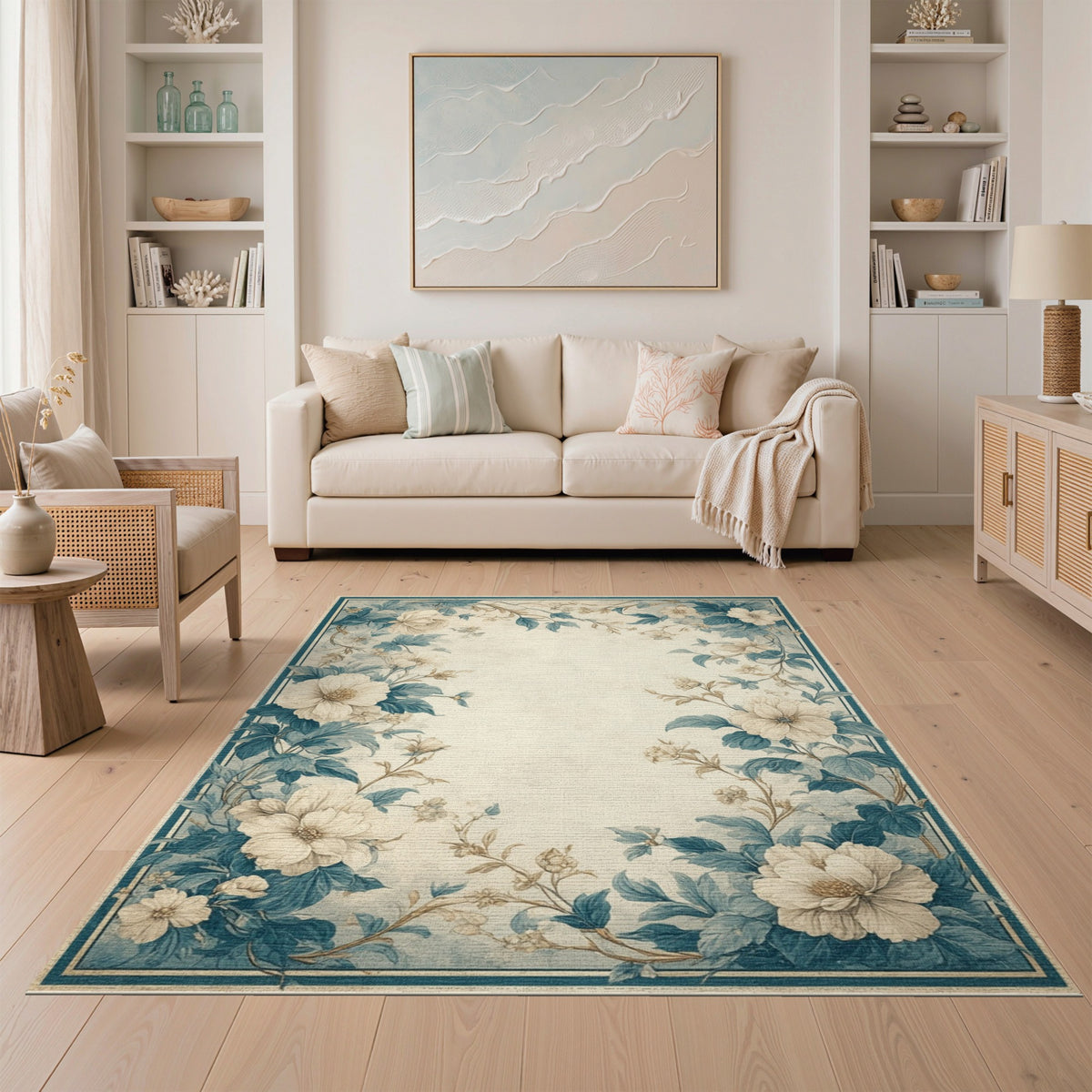 Blue Floral Vintage No. 23 Area Rug