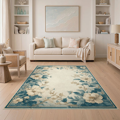 Blue Floral Vintage No. 23 Area Rug