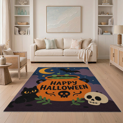 Happy Halloween Cauldron Area Rug