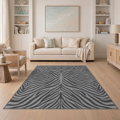 Abstract Area Grey Abstract Geometric Area Rug