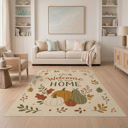 Autumn Harvest Welcome Area Rug