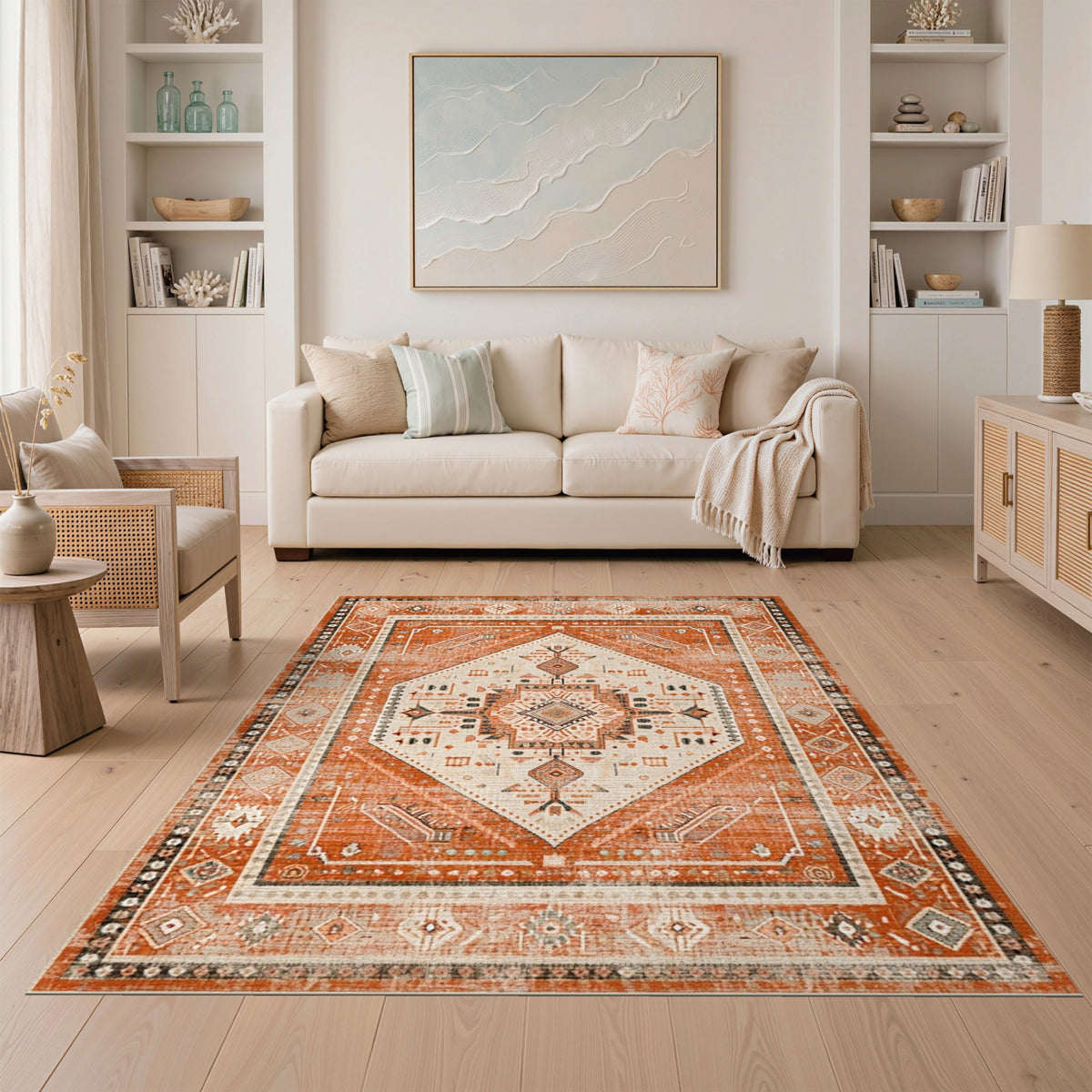 Heritage Tribal Orange Heritage Tribal Diamond Area Rug