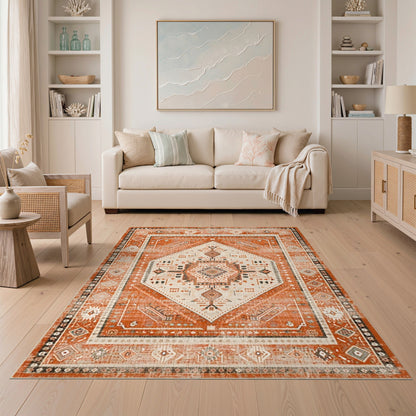 Heritage Tribal Orange Heritage Tribal Diamond Area Rug