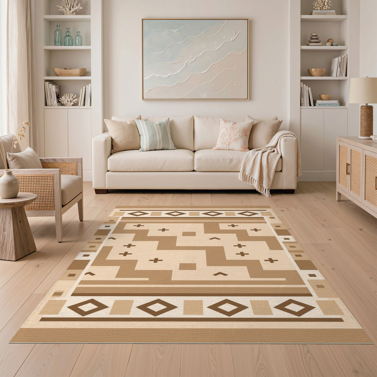 Southwestern Geometric Brown No. 2 Area Rug