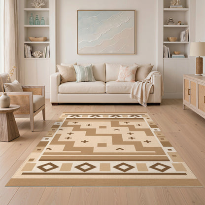 Southwestern Geometric Brown No. 2 Area Rug