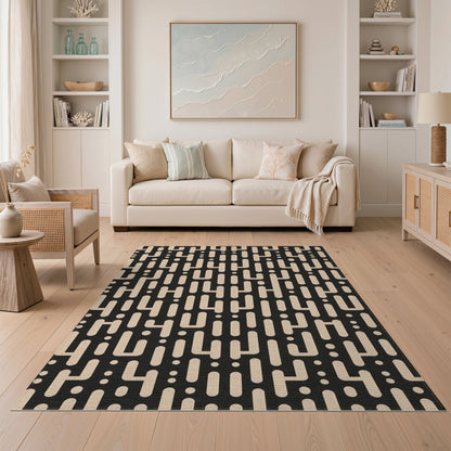 Modern Geometric Beige Area Rug