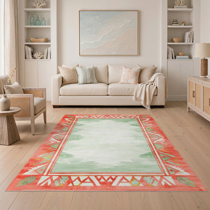 Red Heritage Tribal Area Rug
