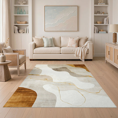 ODIKA Flowing Abstract Neutral Area Rug