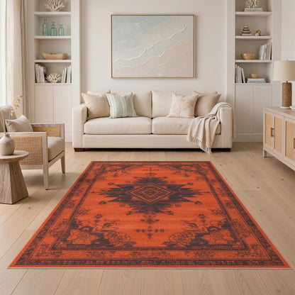 Orange Distressed Vintage No. 17 Area Rug