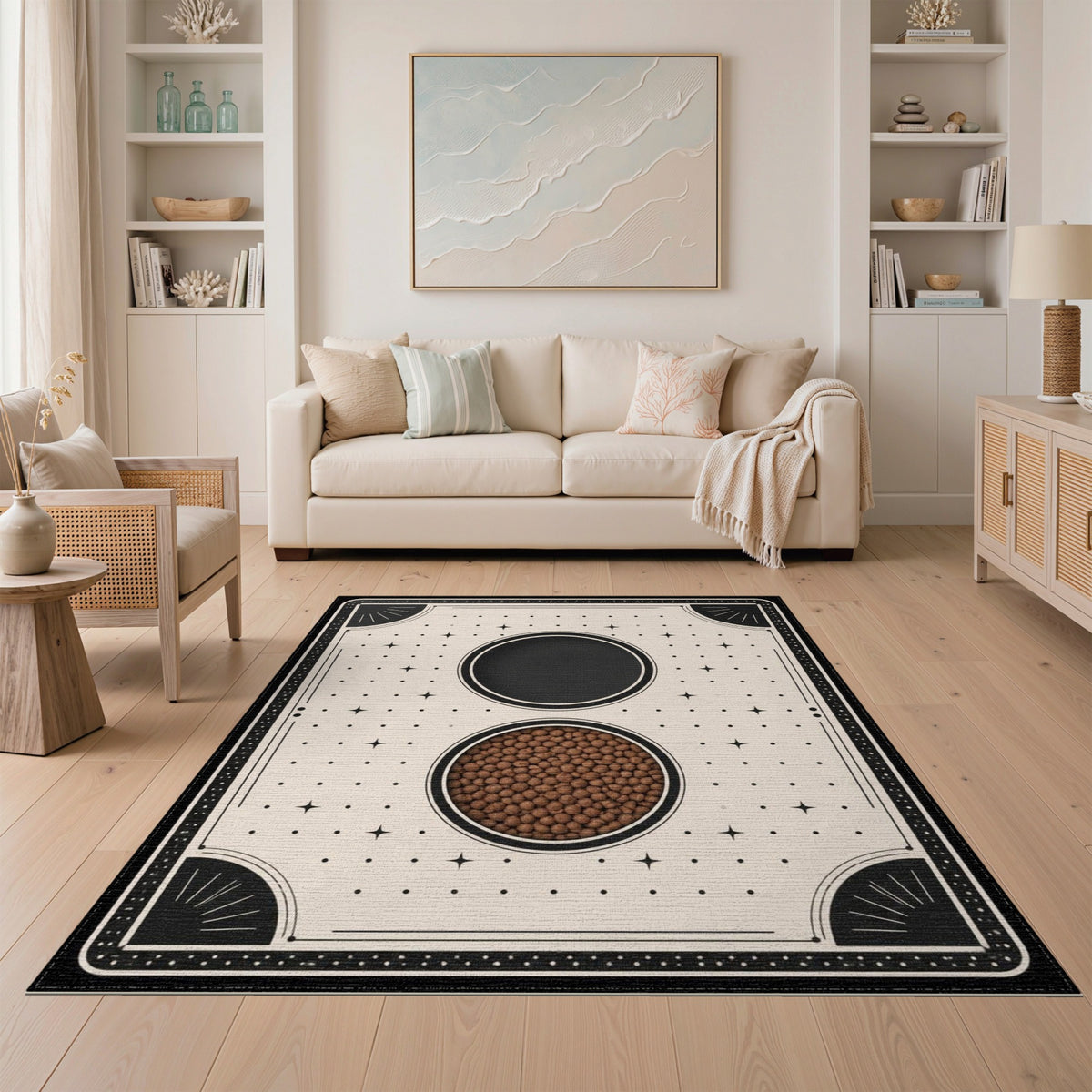 ODIKA Celestial Dot Brown Vintage Rug