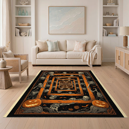 Skeleton Frame Tunnel Halloween Area Rug