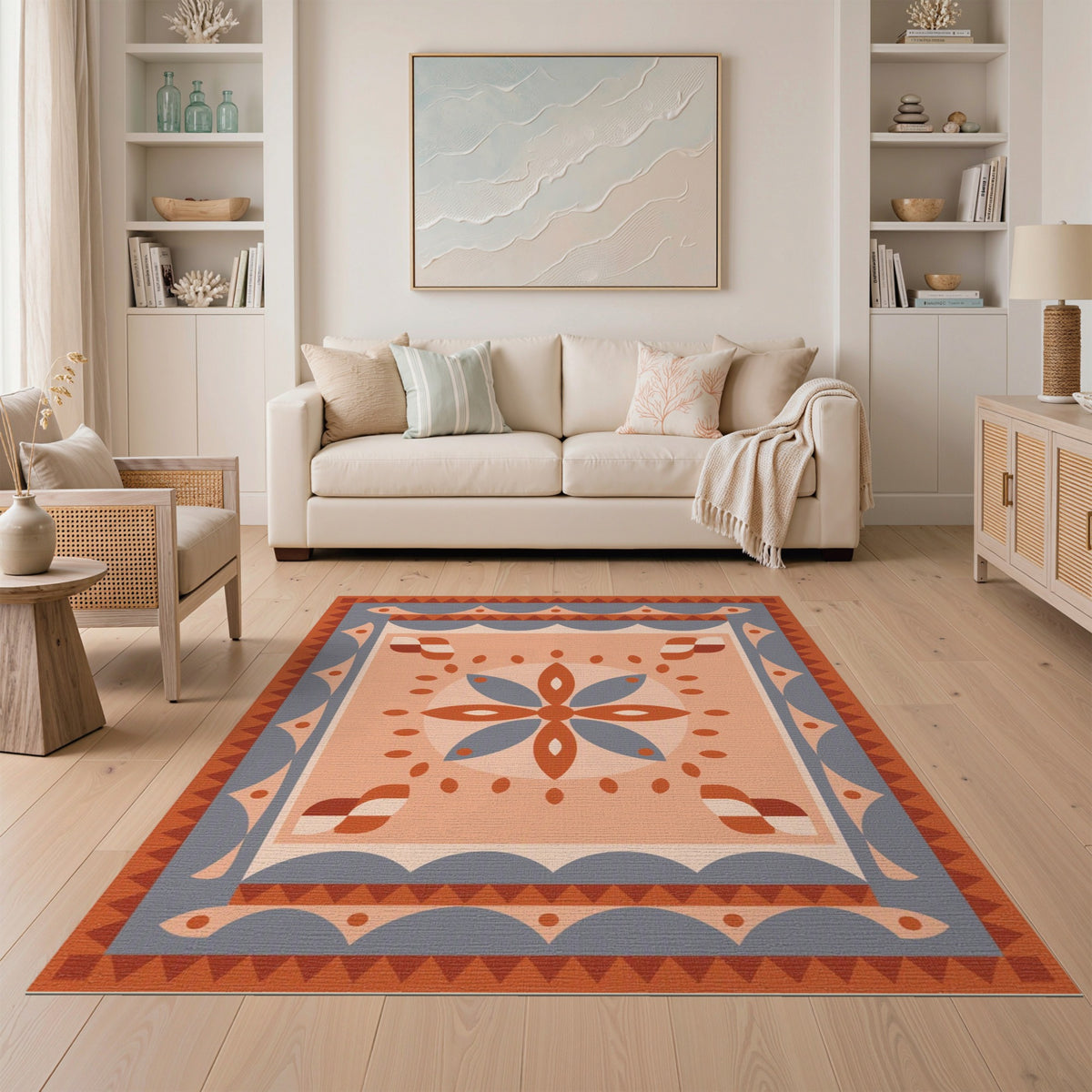 Orange Southwestern Geometric No. 16 Area Rug