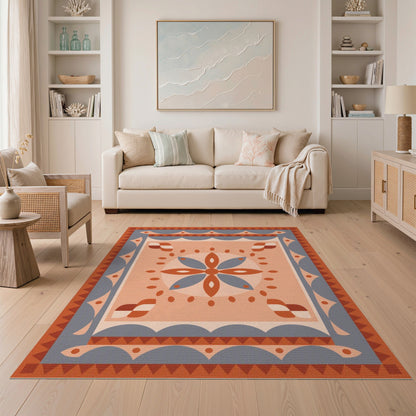 Orange Southwestern Geometric No. 16 Area Rug