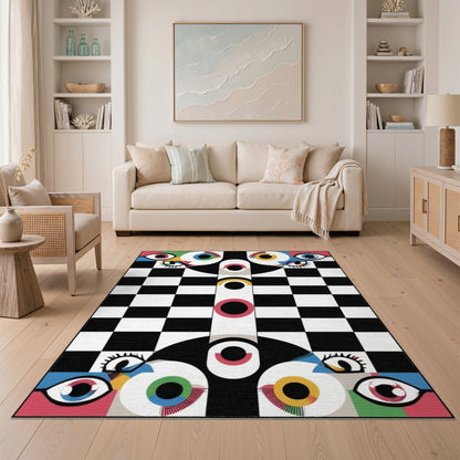 Vibrant Eye Geometric Area Rug