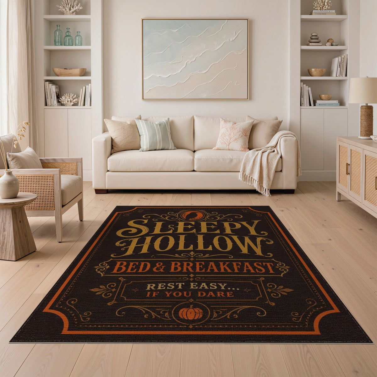 Gold and Silver Sleepy Hollow Vintage Area Rug