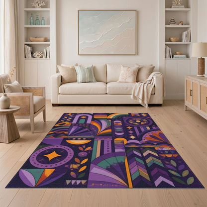 Vibrant Mosaic Geometric Area Rug