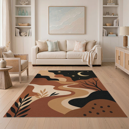 Abstract Moonlit Path Area Rug