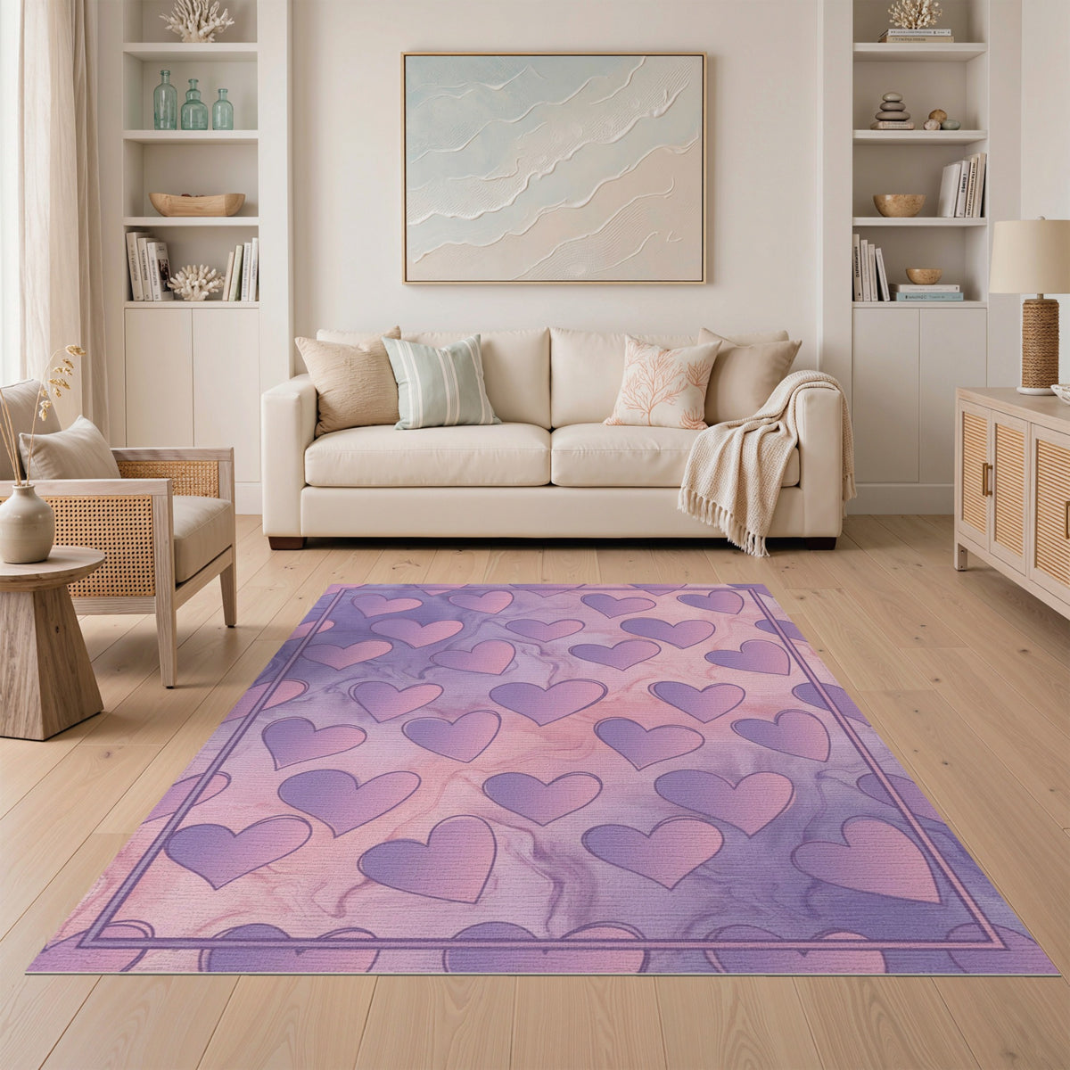 Purple Heart Marble Area Rug
