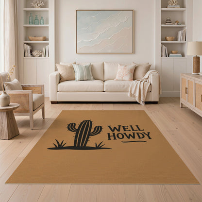 Well Howdy Cactus Southwestern Area Rug