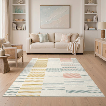 Multi-Color Geometric Dot Area Rug
