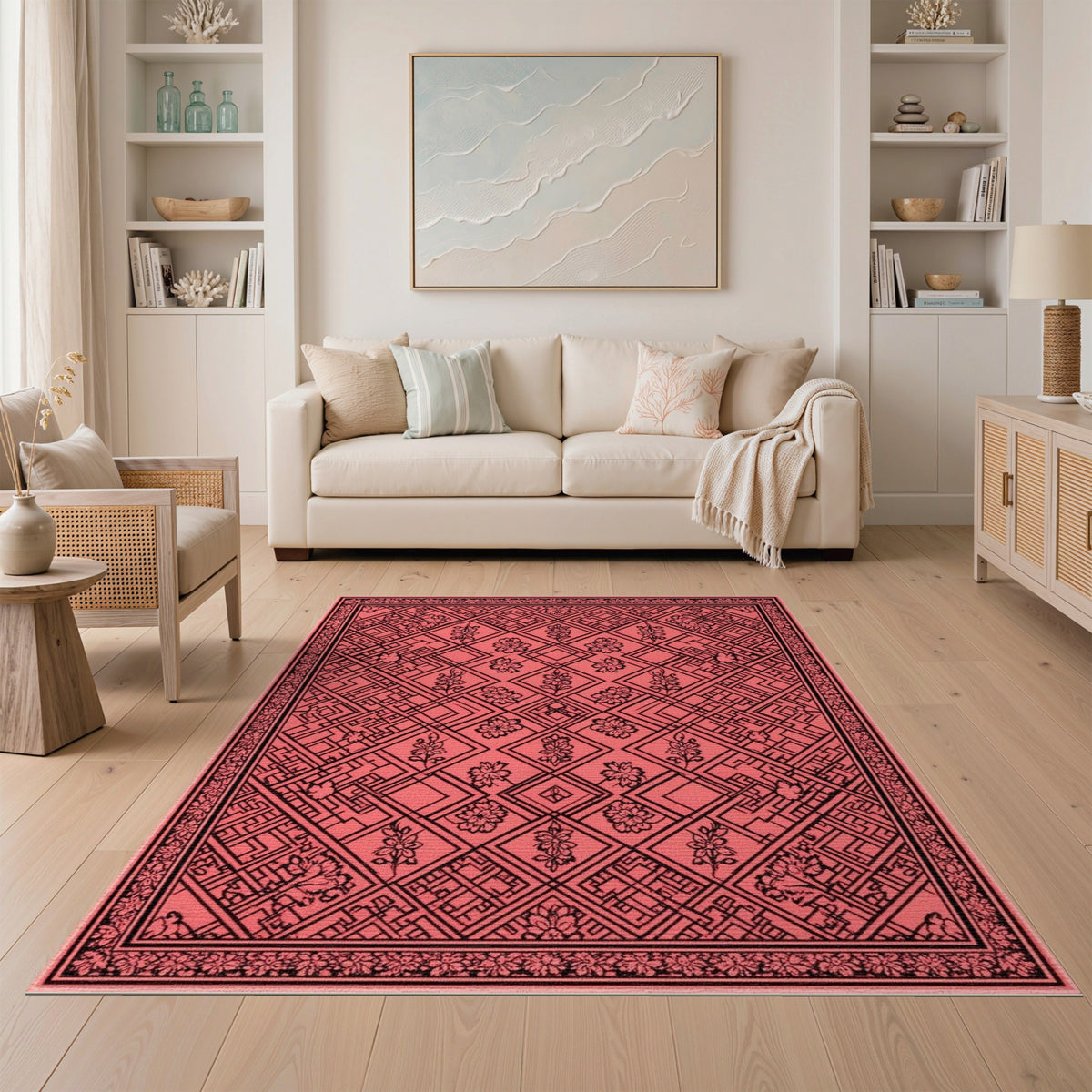 Red Floral Vintage No. 67 Area Rug