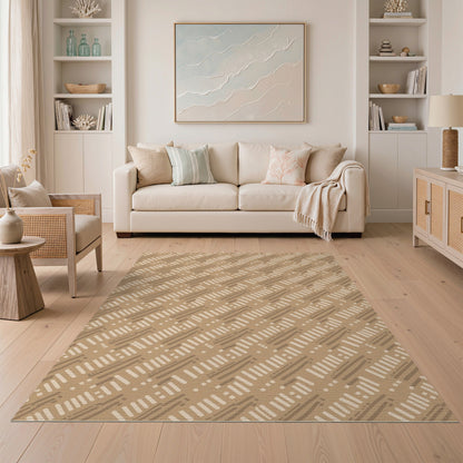 Heritage Tribal Brown Tan Area Rug